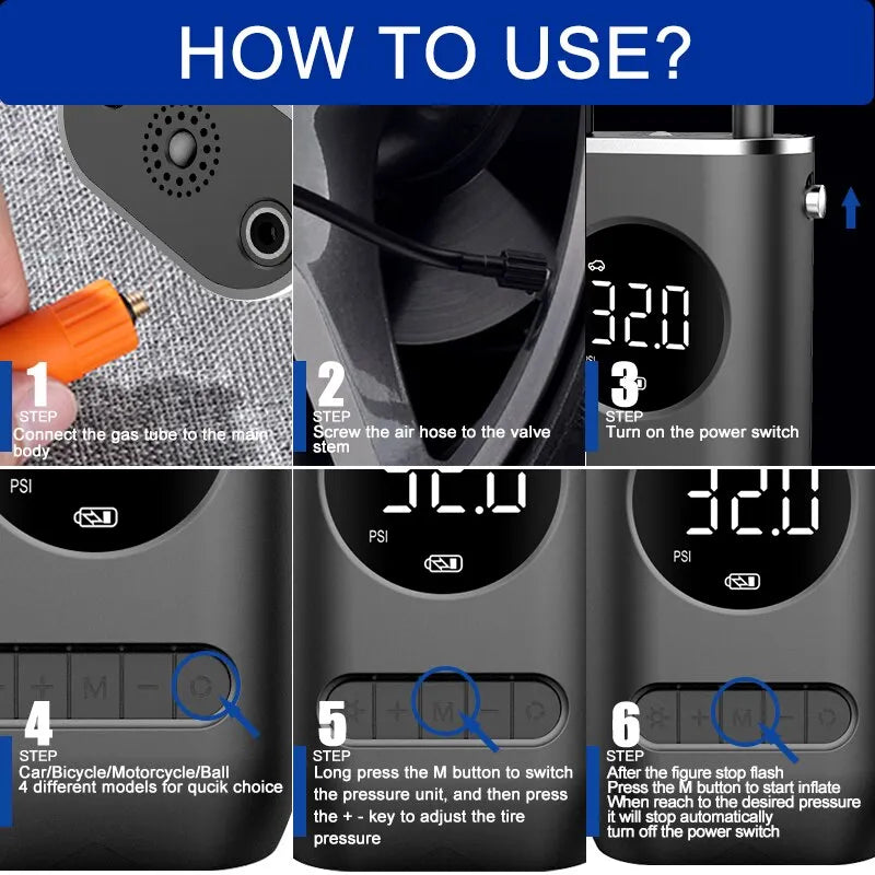 Ultra-Mini Digital Air Pump - Dystrus